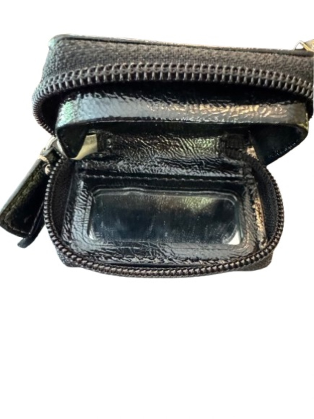 Vintage Coach Mini Logo Jacquard Zip Around with Mirror case - Picture 5 of 8